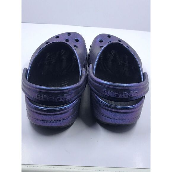 Crocs Classic Rare BLACK IRIDESCENT Clog KIDS size 8/9 - Picture 3 of 11